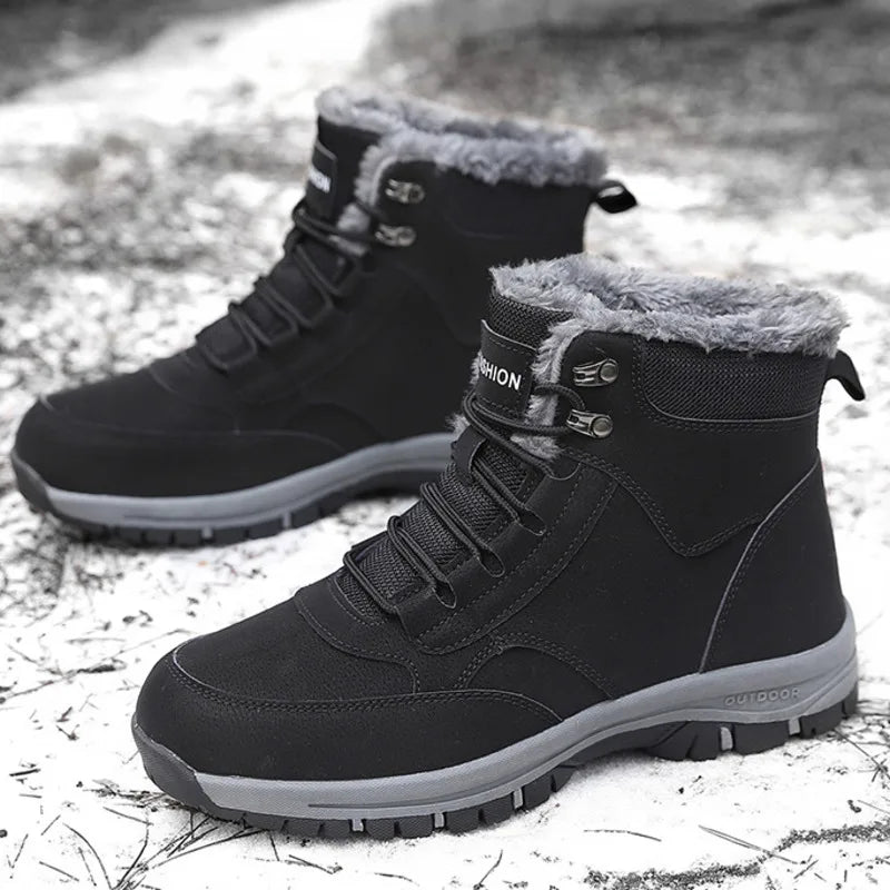 Bota Unissex de Inverno com Plataforma Forro e Design Impermeável – (Promoção de Inverno 2025)