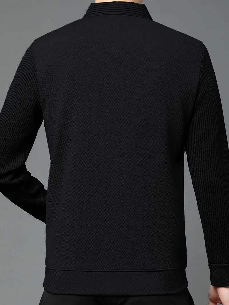[PAGUE 2 LEVE 4] Camisa Polo Casual Elegance em Malha de Seda Gelo e Poliéster + BRINDES: Carteira e Relógio